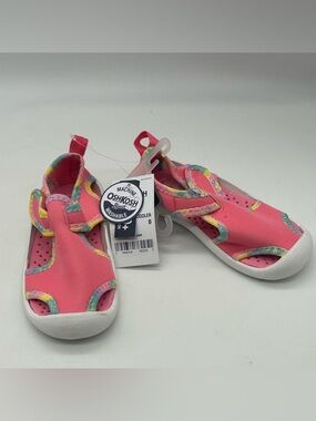 NWT NEW Oshkosh Girls Sandals Pink Washable Tie Dye Size 8